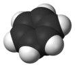 Spacefill model of deuterated benzene