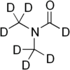 Skeletal formula of deuterated DMF