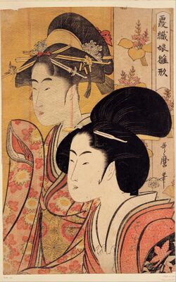 Kitagawa Utamaro - Two Beauties with Bamboo - Google Art Project.jpg