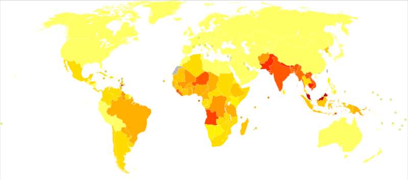 File:Leprosy world map - DALY - WHO2004.svg