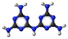Ball-and-stick model of the melam molecule
