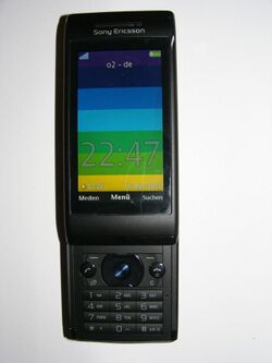 Sony Ericsson Aino (U10i), black, front, colorful display.JPG