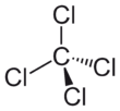 Structural formula of tetrachloride