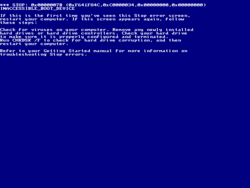 The Blue Screen of Death in Windows 2000.