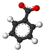 Ball-and-stick model of the benzoate anion