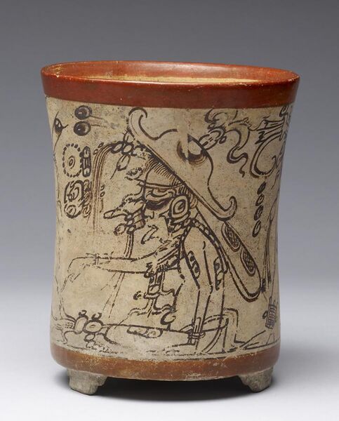 File:Mayan - Cylinder Vessel - Walters 482776 - Side B.jpg