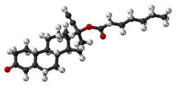 Norethisterone enanthate molecule ball.png