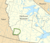 Symphyotrichum nahanniense general range: Symphyotrichum nahanniense has been found at seven hot springs locations within the Nahanni National Park Reserve in Northwest Territories, Canada. The general location of those hot springs is outlined in green on this map.