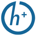 The transhumanist h+ symbol