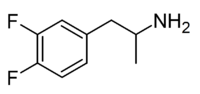 3,4-Difluoroamphetamine structure.png