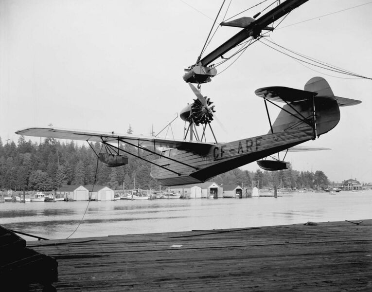 File:Boeing Aircraft Co. of Canada Totem flying boat CF-ARF on hoist rear.jpg