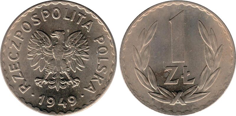 File:1 zloty 1949 CuNi.jpg