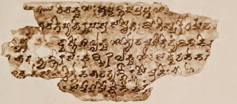File:5th or 6th century Weber Manuscript 5, Central Asian Paper, Central Asian Nagari (Turkestani Brahmi), Sanskrit.jpg