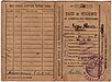 Picture of a ration card for clothing (1945)