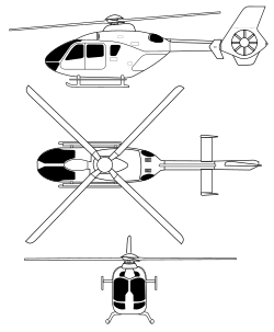 Eurcopter EC135 orthographical image.svg