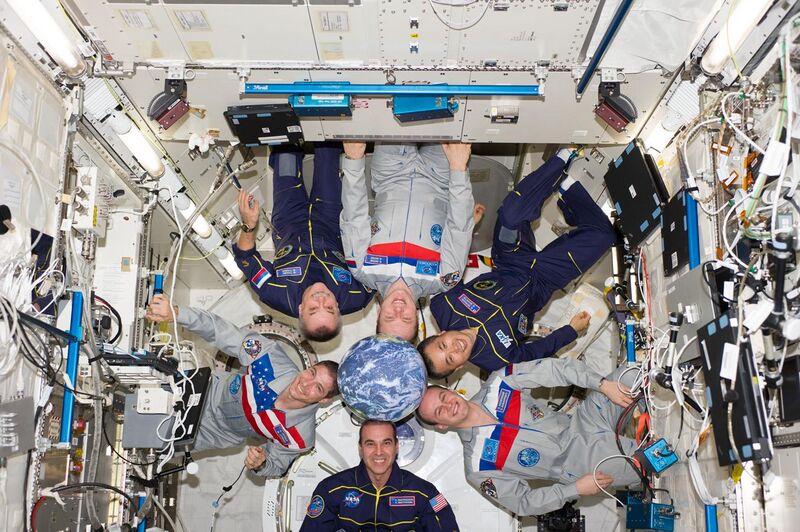 File:Expedition 38 crew members pose for an in-flight crew portrait - NASA ISS038-E-054970.jpg