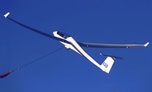 Schempp-Hirth Ventus 2b glider being launched at Lasham Airfield in UK.jpg