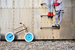 Wooden balance bicycle for children