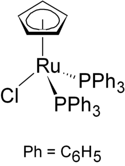 Chloro(cyclopentadienyl)bis(triphenylphosphine)ruthenium.png