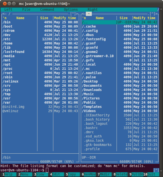 File:Midnight Commander 4.7.0.9 on Ubuntu 11.04.png