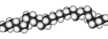 Spacefill model of polyethylene