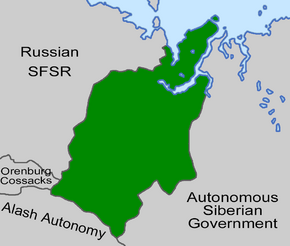 Location of Siberian Republic (1918)