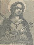 Blandina with a martyr's crown