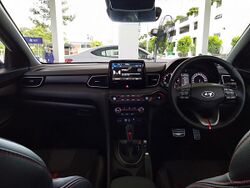 2021 Hyundai Veloster 1.6T black interior view in Brunei.jpg