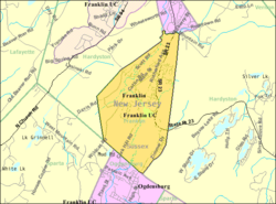 Census Bureau map of Franklin, New Jersey