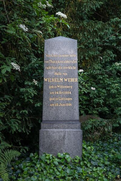 File:Grave of Wilhelm Eduard Weber at Stadtfriedhof Göttingen 2017 01.jpg