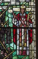 Stained glass window depicting Herbert de Losinga