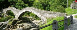 Roman era stone arch bridge, Ticino, Switzerland cropped.JPG