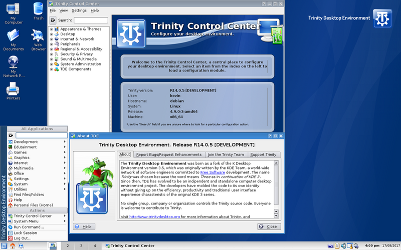 File:Screenshot of Trinity Desktop Environment (TDE) R14.0.5 Development.png
