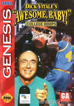 Sega Genesis Dick Vitale's "Awesome, Baby!" College Hoops cover art.jpg