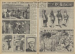 "Jews and Arabs in Grim Struggle for Holy Land" article (1938).jpg