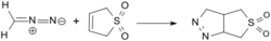 3-Sulfolen Reaktion mit Diazomethan.svg