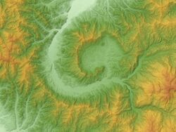 Akaigawa Caldera & Yoichigawa Caldera Relief Map, SRTM-1.jpg