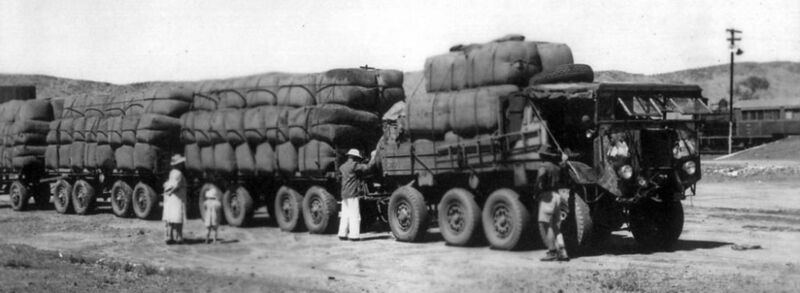 File:Government Roadtrain with a load of wool.jpg
