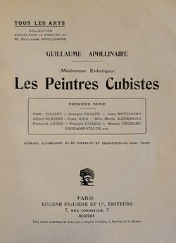 Guillaume Apollinaire, Les Peintres Cubistes, 1913.jpg