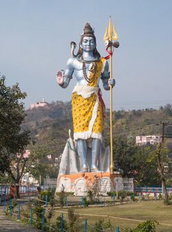 Hindu god Shiva murti statue near Ganges in Haridwar India sights culture beliefs 2015.jpg