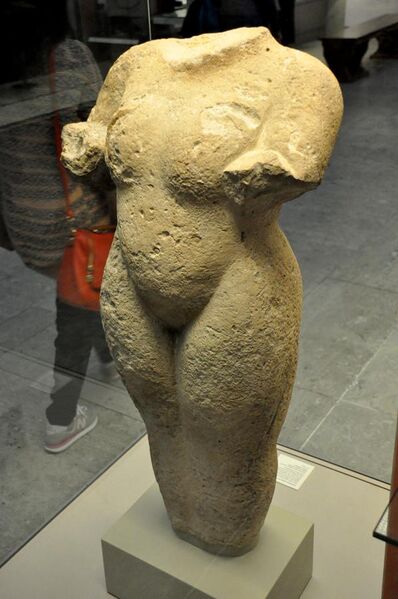 File:The only known Assyrian statue of a naked woman, erected at the temple of Ishtar in Nineveh, during the reign of Ashur-bel-kala, 1073-1056 BCE. Currently housed in the British Museum, London.jpg