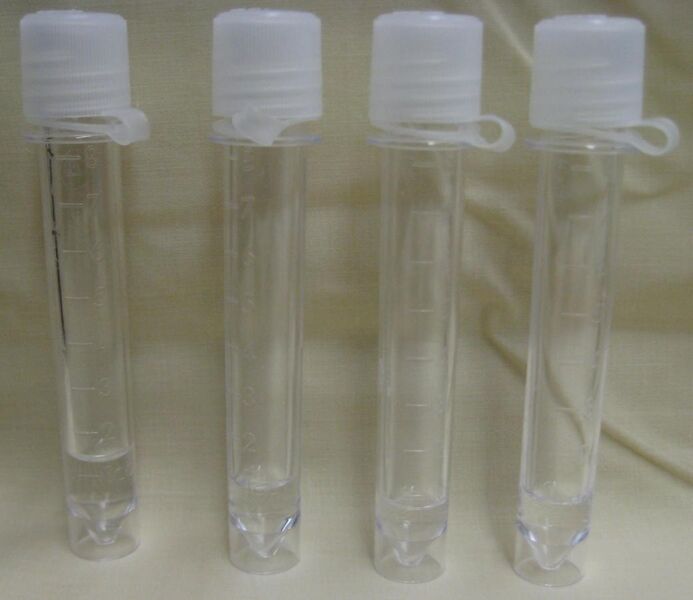 File:4 vials of human cerebrospinal fluid.jpg