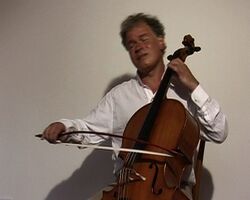Michael Bach, Cello with BACH.Bow.jpg