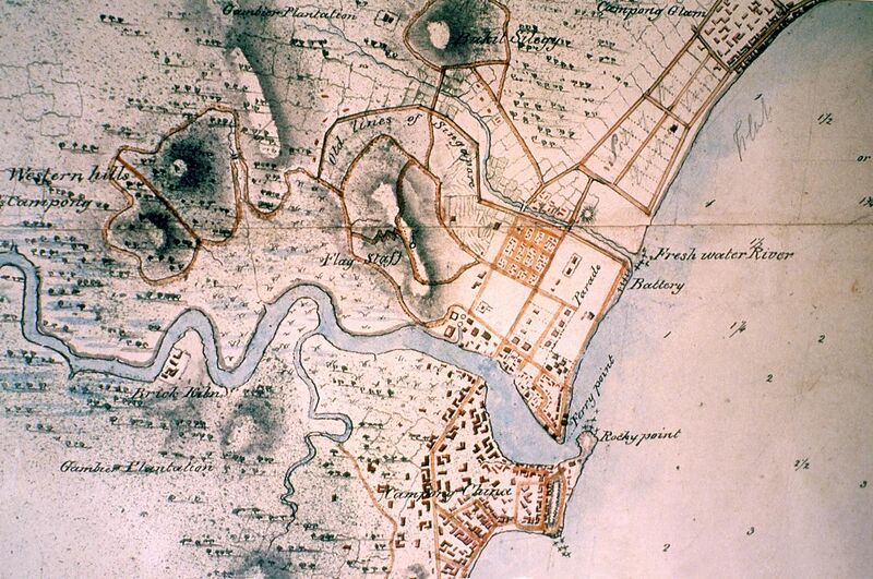 File:Part of Singapore Island (British Library India Office Records, 1825, detail).jpg