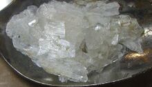 Zinc acetate crystals