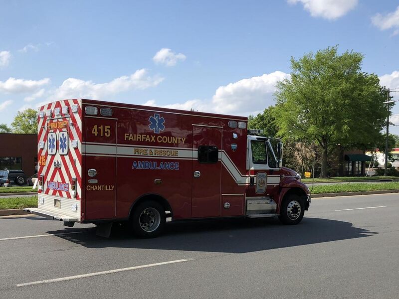 File:2019-04-28 16 05 16 An ambulance leaving Fairfax County Fire and Rescue Department Station Number 15 in Chantilly, Fairfax County, Virginia.jpg