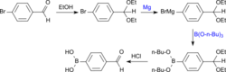 4-Formylphenylboronsäure Synthese nach Nöth.svg