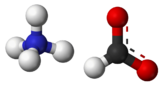 Ball-and-stick model of ammonium formate