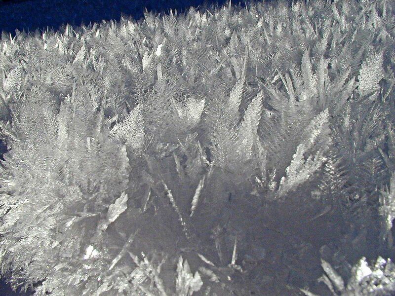File:Hoar frost on a snow field.jpg