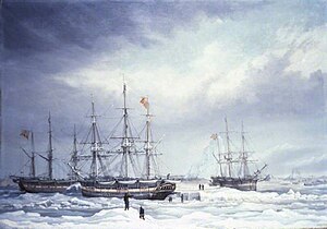 Jane, Middleton, and Viewforth stuck fast in the ice.jpg